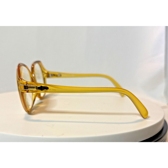 Vtg Christian Dior 2035 Optyl Eyeglass Frames Only Amber Yellow Germany 54-14 main image 3